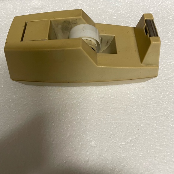 EUC Vintage Heavy Duty Beige Scotch 3M Weighted Tape Dispenser - Picture 2 of 12